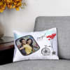 Love & Balloons Personalized Satin Cushion Online