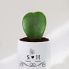 Gift Love Bloom - Hoya Heart Plant With Pot - Personalized