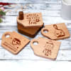 Buy Love Expressing Wooden Coasters with Holder - Set of 4