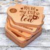 Shop Love Expressing Wooden Coasters with Holder - Set of 4