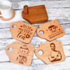 Love Expressing Wooden Coasters with Holder - Set of 4 Online