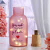 Gift Love Glows Personalized Decanter With LED Light - Frosted Pink