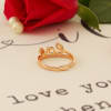 Buy Love Gold Plated Adjustable Finger Ring