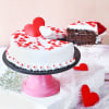 Shop Love Hearts Fresh Cream Valentine Cake (Half kg)