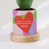 Gift Love Is All Around - Heart Hoya Plant With Personalized Planter