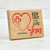 Gift Love Jesus Personalized Wooden Plaque