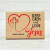 Love Jesus Personalized Wooden Plaque Online