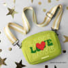Love - Personalized Canvas Sling Bag - Pop Green Online