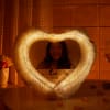 Gift Love Personalized LED Heart-shaped Fur Cushion