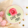 Buy Love You Mom Blush Rose Cake (500 gm)