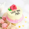 Love You Mom Blush Rose Cake (500 gm) Online