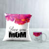 Love You Mom Cushion & Mug Combo Online