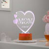 Gift Love You Mom - Personalized LED Lamp - Wooden Finish Base
