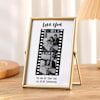 Love You Personalized Golden Photo Frame Online