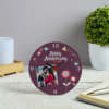 Love You Personalized Wooden Table Clock Online