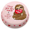 Love You So Much Valentine's Day Cake Online