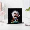 Love You To The Moon And Back - Personalized Caricature With Photo Frame Online