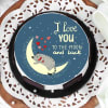 Buy Love You To The Moon Cake (Half Kg)