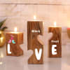 Shop Lovebirds Personalized Wooden T-Light Stand