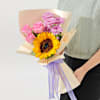 Gift Lovely Sunflower And Rose Bouquet