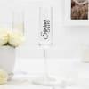 Shop Lover's Cheers Personalized Couples Champagne Glasses