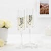 Lover's Cheers Personalized Couples Champagne Glasses Online