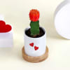 Buy Lovers Moon Cactus  with Personalized Vase