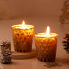 Gift Luminous Glow Decorative Christmas Candle - Set Of 2