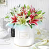Gift Luminous Lilies Rakhi Flowers for Sister
