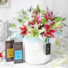 Luminous Lilies with Chocolates Online
