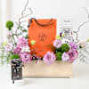 Luxe Blooms And Fragrance Gift Tray Hamper Online