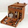 Shop Luxe Personalized Portable Bar Set For Couples - Tan