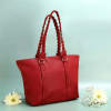 Gift Luxe Red Tote Bag with Laptop Compartment