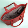 Shop Luxe Red Tote Bag with Laptop Compartment