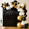 Luxe Sequins Black And Gold Party Balloon Decor Online
