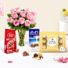 Luxurious Rose Bouquet And Chocolates Combo Online