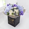 Buy Luxury Blue Hydrangea and Iris Hand-Tied