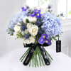 Luxury Blue Hydrangea and Iris Hand-Tied Online