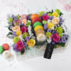 Luxury Flowers with Delicious Macaroons Online