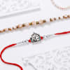 Gift Mahadev Shivling And Pearl Bead Rakhi Duo