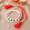 Marble Effect Beads And CZ Rakhi Online
