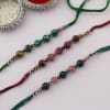 Gift Marble Effect Beads Rakhi (Set of 3)