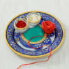Marble Puja Thali With Roli and MoliMarble Puja Thali With Roli and Moli Online