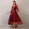 Buy Maroon And Gold Two-piece Kurta