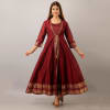 Gift Maroon And Gold Two-piece Kurta