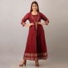 Maroon And Gold Two-piece Kurta Online