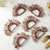 Buy Maroon Beads Semicircle Napkin Rings (Set of 6)