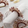 Maroon Beads Semicircle Napkin Rings (Set of 6) Online