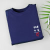 Gift Me Plus You Is Love - Personalized Women's T-shirt - Navy Blue