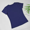 Shop Me Plus You Is Love - Personalized Women's T-shirt - Navy Blue